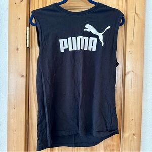 Puma Black Sleeveless Top Large L